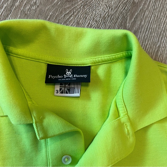 Psycho Bunny Lime Green Polo Shirt - Picture 3 of 4